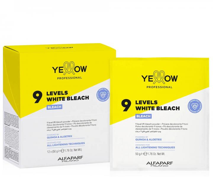 Zosvet�uj�ci p�der Yellow Professional 9 Levels White Bleach - 12 x 50 g