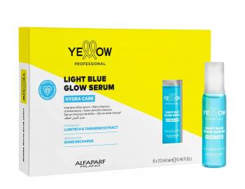 Rozjas�uj�ce s�rum v ampulk�ch pre lesk vlasov Yellow Professional Hydra Care Light Blue Glow Serum - 6x13 ml