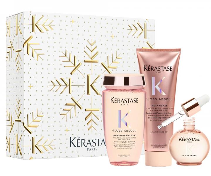 Dar�ekov� sada s olejom pre lesk a hydrat�ciu vlasov so sklonom ku krepovateniu K�rastase Gloss Absolu