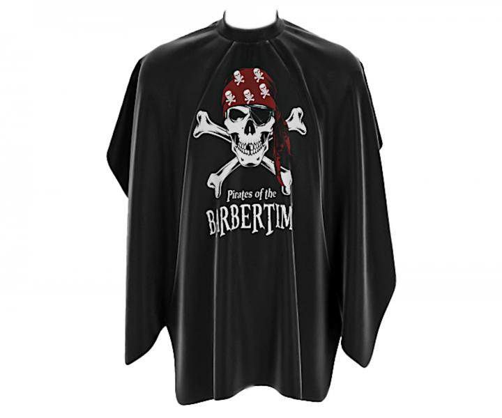 Pnska pltenka na strihanie vlasov a fzov Barbertime Black Pro Barber Cape XL - ierna