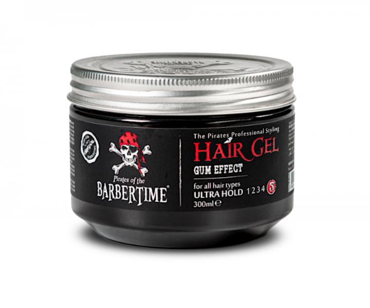 Gl na vlasy s gumovm efektom s maximlnou fixciou Barbertime Hair Gel Gum Effect - 300 ml