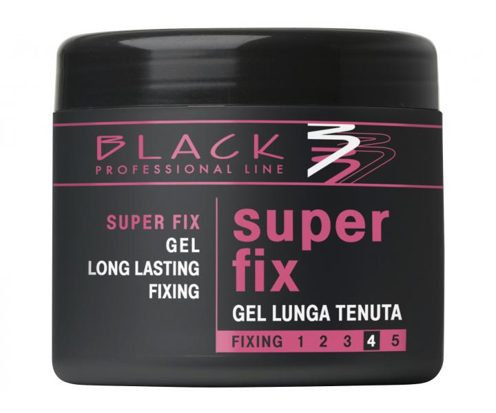 Extra silne tuiaci gl na vlasy Black Super Fix - 500 ml