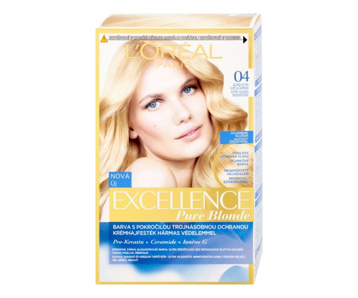 Permanentn� farba Lor�al Excellence 04 blond ultra svetl� �ampa�