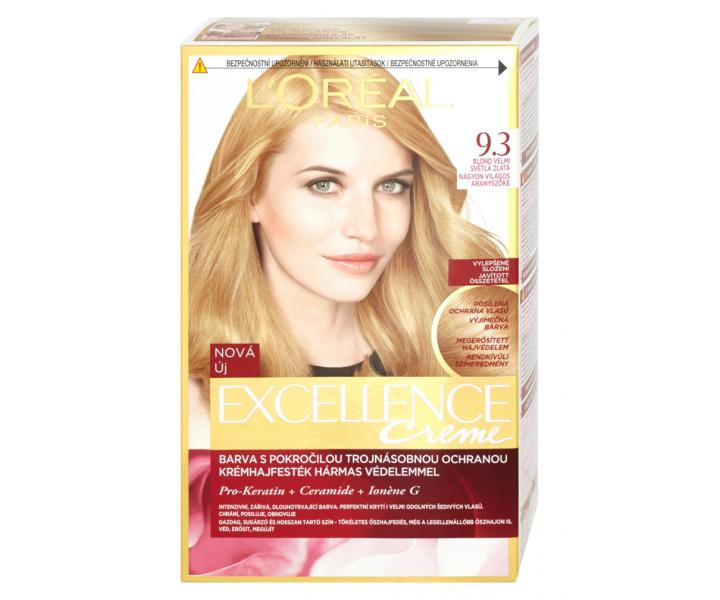 Permanentn farba Loral Excellence 9.3 blond vemi svetl zlat
