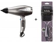 F�n na vlasy BaByliss Le Pre 6675, strieborn� + �irok� ploch� kefa na vlasy BaByliss ZADARMO