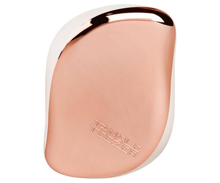 Kefa na vlasy Tangle Teezer Compact - Rose Gold Cream, krmov / ruovozlat