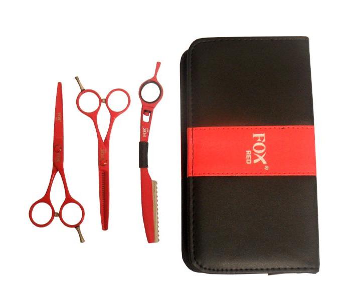 Sada kadernckych nonc Color Fox Red 5,5" + britva - erven