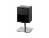 Pracovn stolk Detail Lux - dreven, ierny - II. akos - ryhy, povlak na podstavci