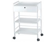 Kozmetick stolk na kolieskach SilverFox 1019 - biely