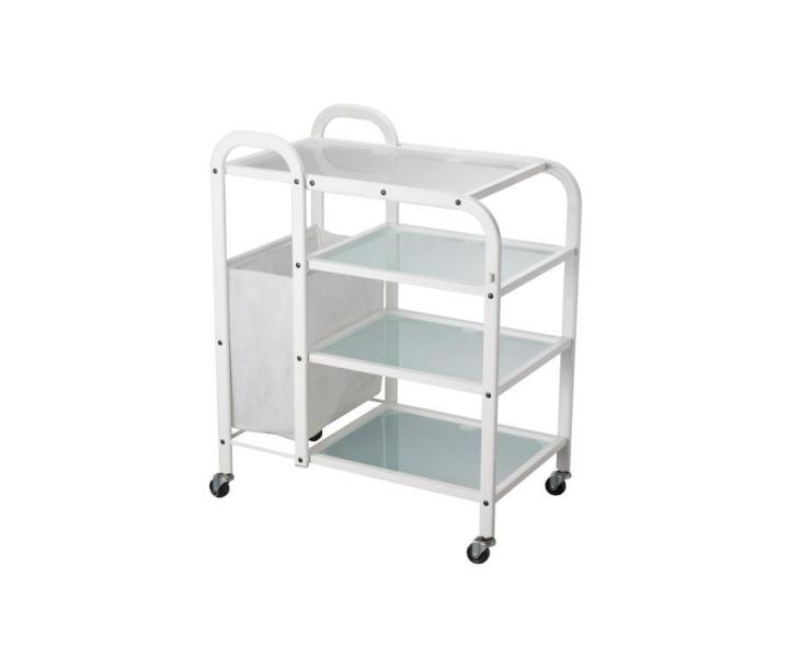 Kozmetick stolk na kolieskach Silverfox 1031 - biely