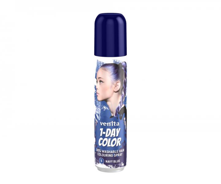 Farebn sprej na vlasy Venita 1-Day Color Navy Blue - 50 ml, nmorncky modr