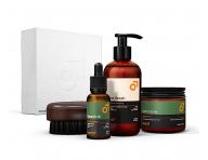 Pnska darekov sada na fzy Beviro Complete Beard Set Bergamia Wood