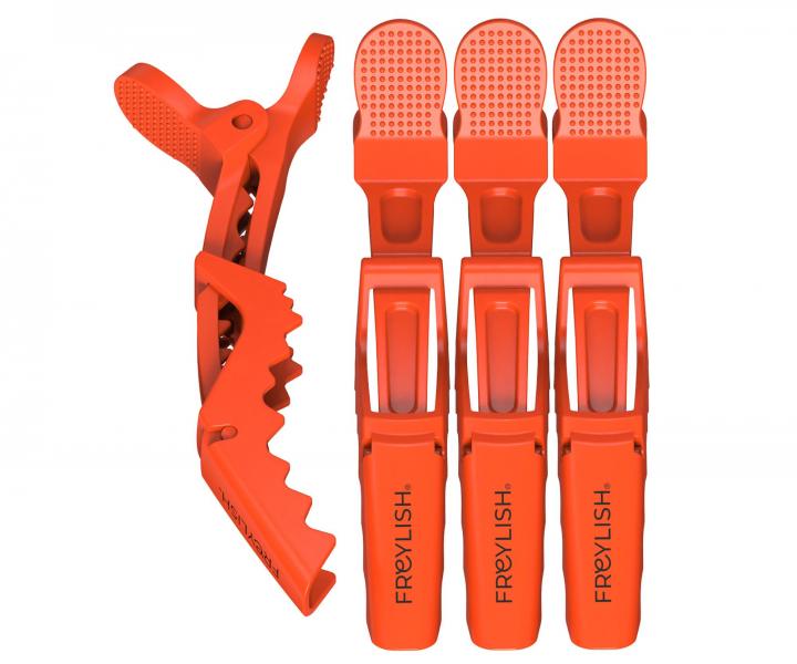 Stylingov klipsy na vlasy Freylish Hair Clips - oranov, 4 ks