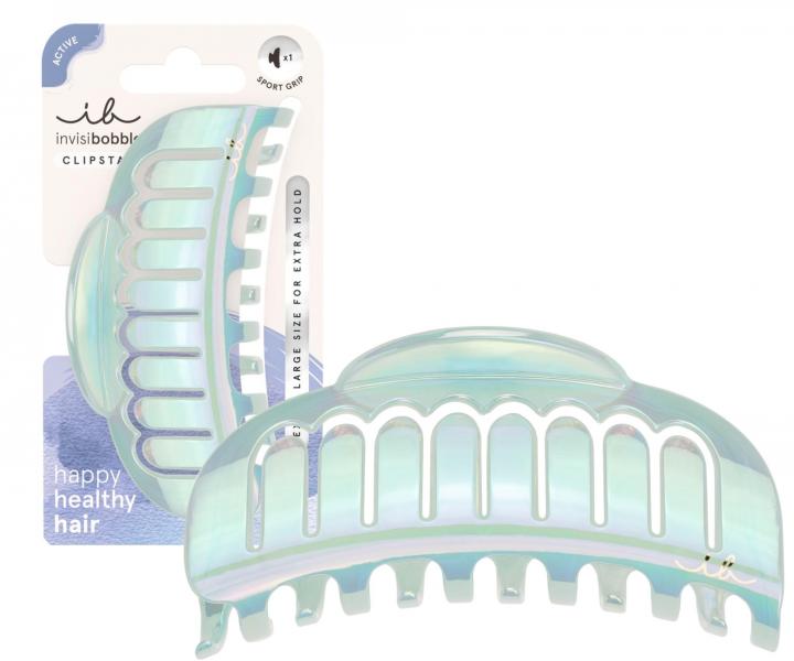 Ve�k� �kripec do vlasov na �port Invisibobble Clipstar L Flexibobble - perle�ovo modr�