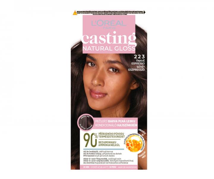 Preliv bez amoniaku Loral Casting Natural Gloss - 223 tmav espresso