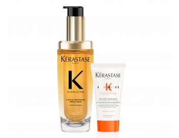 Oleje pre vetky typy vlasov Krastase Elixir Ultime L'Huile Originale Refillable - 75 ml + termoochrana 50 ml zadarmo