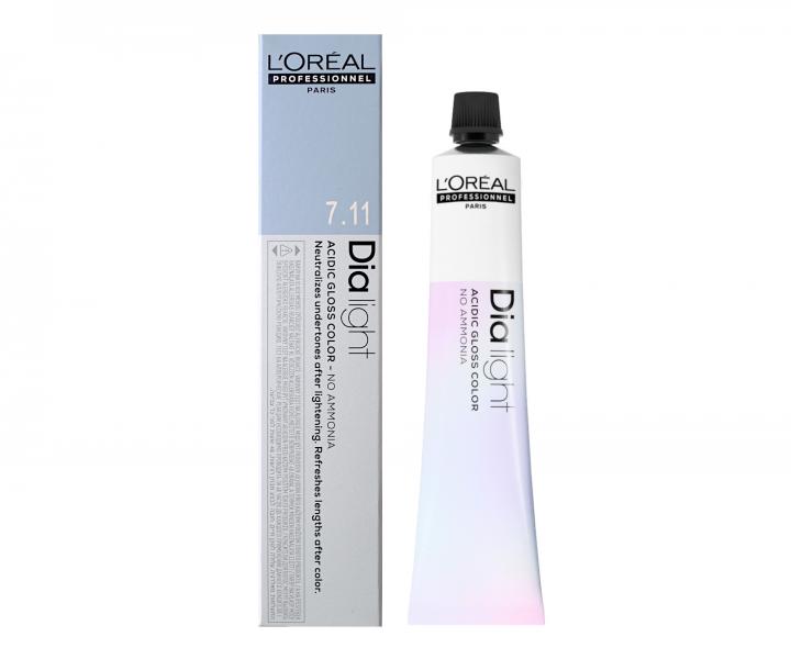 Preliv na vlasy Loral Dialight 50 ml - odtie 7.11 blond sty popolav