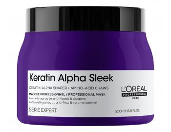 Maska pre uhladenie krepat�ch vlasov Lor�al Professionnel Serie Expert Keratin Alpha Sleek - 500 ml