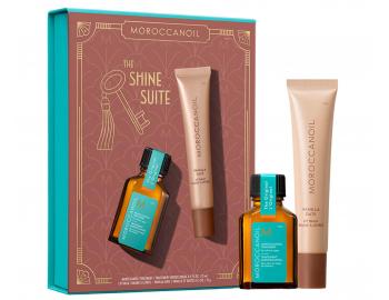 Dar�ekov� sada olejovej starostlivosti a balzamu na pery Moroccanoil The Shine Suite Vanilla Date Tinted Lip Balm Gift Set