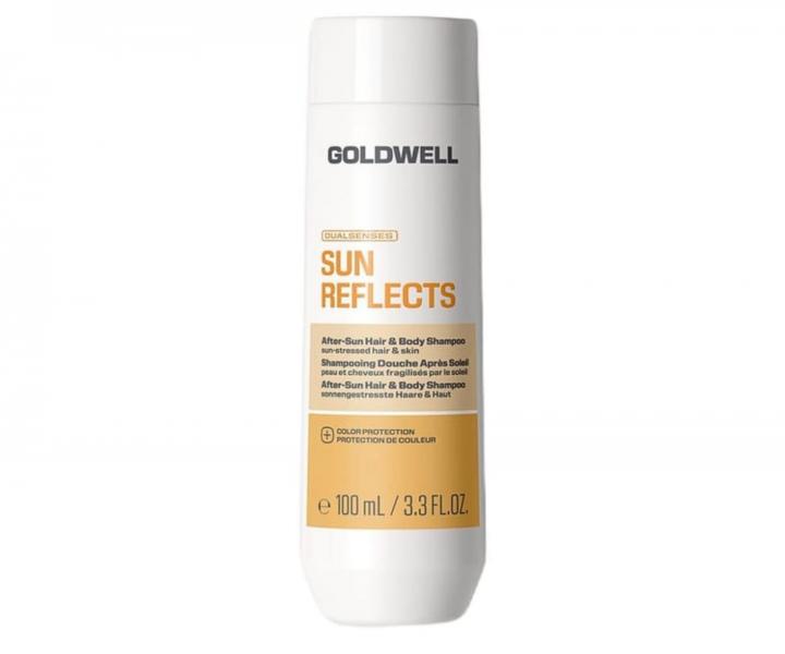 �amp�n a sprchov� g�l na vlasy a telo vystaven� slnku Goldwell Dualsenses Sun Reflects After-Sun Hair & Body Shampoo - 100 ml