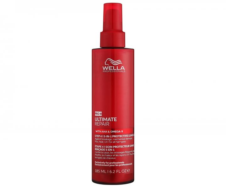 Bezoplachov� termoochrann� kr�m pre po�koden� vlasy Wella Professionals Ultimate Repair 5in1 Protective Leave-in - 185 ml