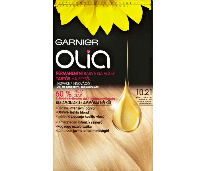 Permanentn� olejov� farba Garnier Olia 10.21 perle�ov� ve�mi svetl� blond