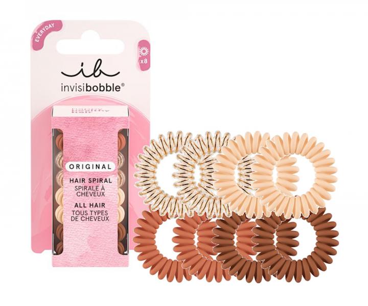 Sada pirlovch gumiiek Invisibobble Original Cafe au Lait - 8 ks