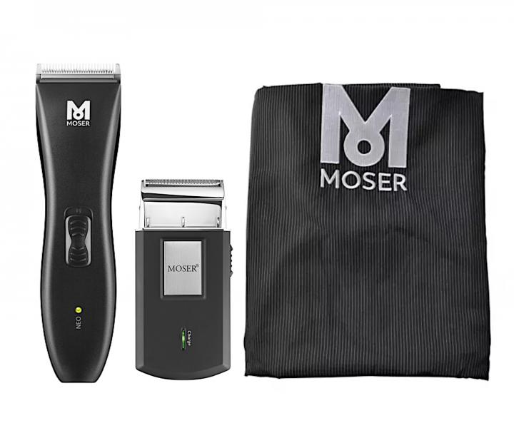 Profesion�lna sada strihacieho a plan�etov�ho stroj�eka a pl�tenky na strihanie vlasov Moser