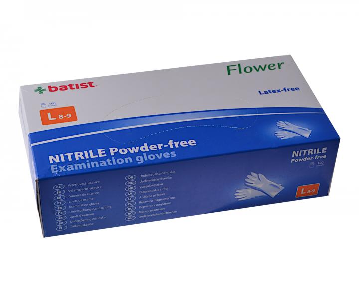 Jednorazov nitrilov rukavice Batist Flower Premium 100 ks - L