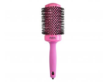 Okrhla fkacia kefa na vlasy Olivia Garden Expert Blowout Shine Pink - 55 mm