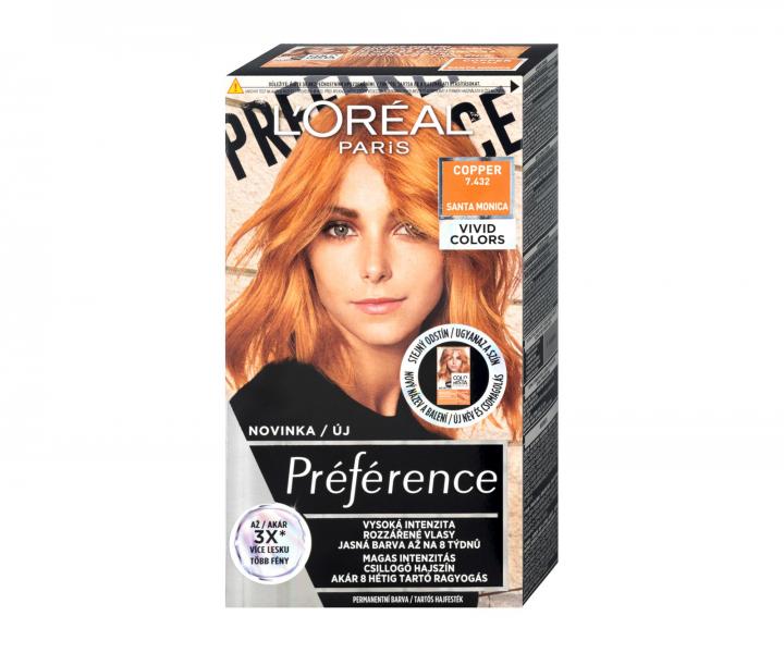 Permanentn farba na vlasy Loral Prfrence 7.432 Copper - meden
