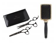 Sada no�n�c 5,75 "a efila�n�ch no�n�c 6,35" Olivia Garden SilkCut Pro Matt Black + kefa zadarmo
