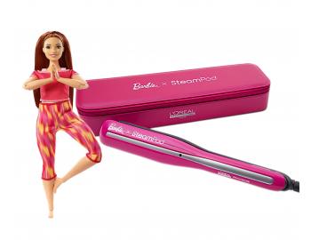 Parná žehlička na vlasy L’Oréal Professionnel SteamPod 3.0 - ružová - limitovaná edícia Barbie + bábika Barbie ZADARMO