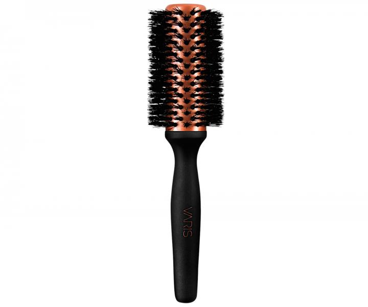 Dreven okrhla fkacia kefa s diviami a nylonovmi tetinami Varis Boar Brush Medium - 33 mm
