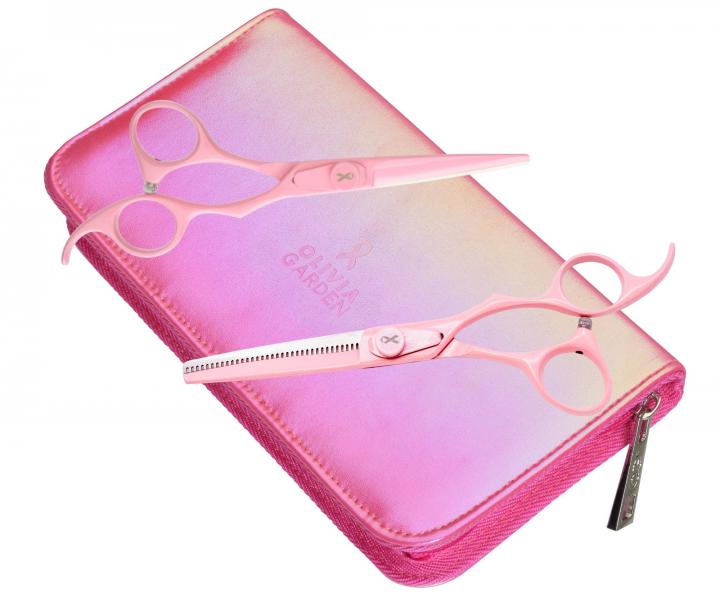 Sada kadernckych nonc 5,75" a efilanch nonc 6,35" Olivia Garden SilkCut ThinkPink Edition 2025