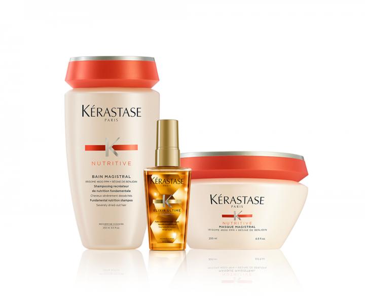 Sada pre ve�mi such� vlasy K�rastase Nutritive + olej K�rastase Elixir Ultime 50 ml ZADARMO