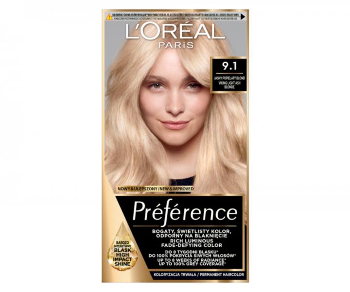 Permanentn farba Loral Prfrence 9.1 vemi svetl popolav blond