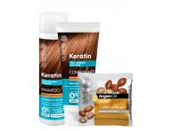Sada pre obnovu krehkch vlasov Dr. Sant Keratin - ampn + starostlivos + mydlo zadarmo