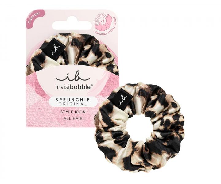 Ozdobn pirlov gumika Invisibobble Sprunchie Original Style Icon - leopard vzor