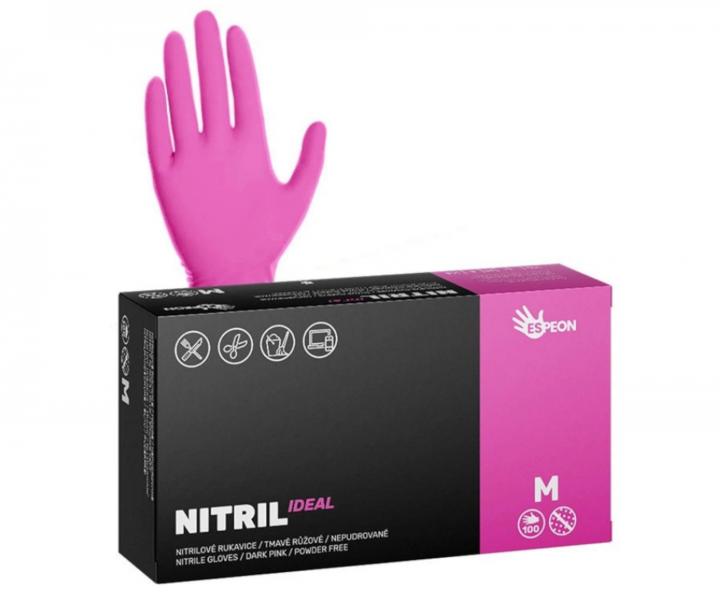 Nitrilov rukavice Espeon Nitril Ideal - 100 ks, magenta, vekos M