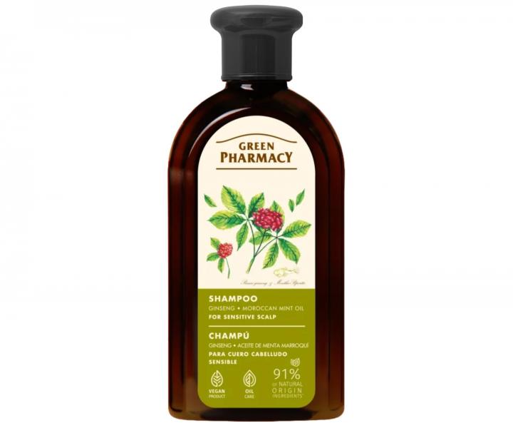 �amp�n pre citliv� poko�ku hlavy so �en�enom a marock�m m�tov�m olejom Green Pharmacy Shampoo - 350 ml