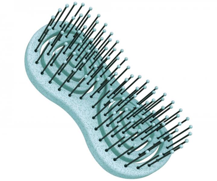 Ekologick kefa na rozesvanie vlasov Hairway Organica Hair Brush - svetlomodr