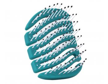 Kefa na vlasy s nylonov�mi �tetinami Sister Young Mila Pocket Hair Brush - tmavo zelen�