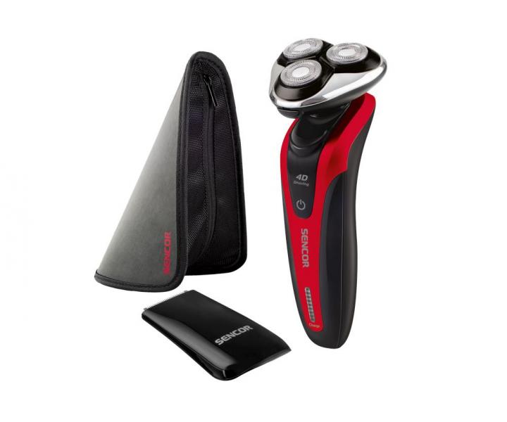 Rotan holiaci strojek Sencor SMS 5013RD - erveno-ierny