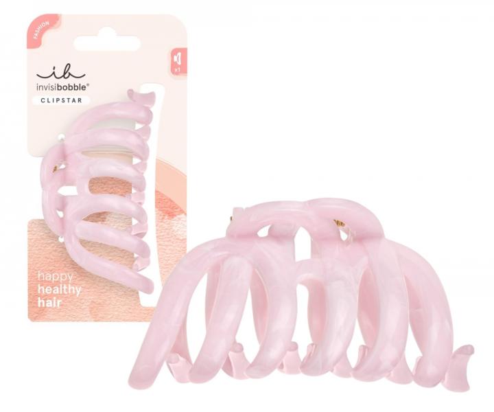 �kripec pre hust� a dlh� vlasy Invisibobble Clipstar L Rose Glimmer - svetlo ru�ov�