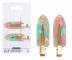 Spony do vlasov s podlo�kami Sister Young Lily Makeup Hair Clips Set - 6 cm, 2 ks - ru�ovozelen�