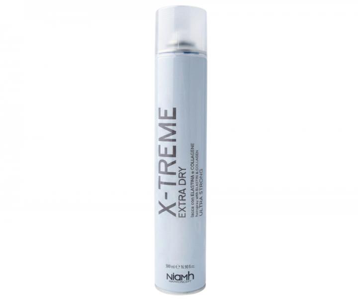 Lak na vlasy s maxim�lnou fix�ciou Niamh X-Treme Extra Dry - 500 ml