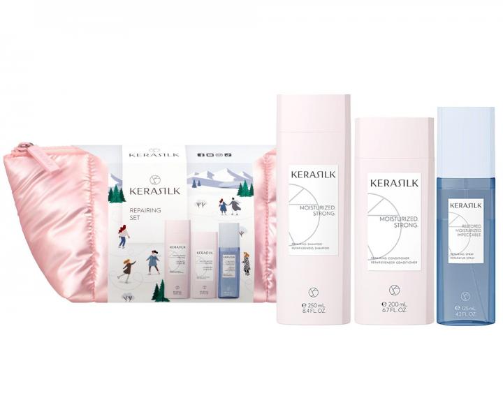 Dar�ekov� sada pre regener�ciu such�ch a po�koden�ch vlasov Kerasilk Repairing Set + kozmetick� ta�ti�ka zadarmo