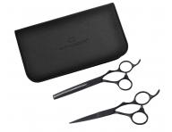 Sada kadern�ckych no�n�c 5,75"a efila�n�ch no�n�c 6,35" SilkCut Pro Matt Black Olivia Garden