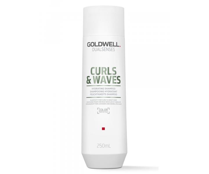 Sada pre vlnit vlasy Goldwell Curls & Waves - ampn + kondicionr + nramok s gumikami ZADARMO